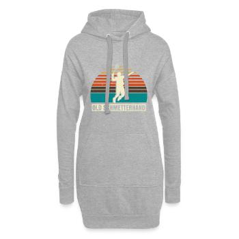Old Schmetterhand Badminton Geschenk - Hoodie-Kleid - Grau meliert - Vorne