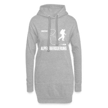 Alpenüberquerung Für Alpenüberquerer Wanderin Wand - Hoodie-Kleid - Grau meliert - Vorne