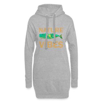 Wal E 71 - Sweat-shirt à capuche long Femme - gris chiné - Devant