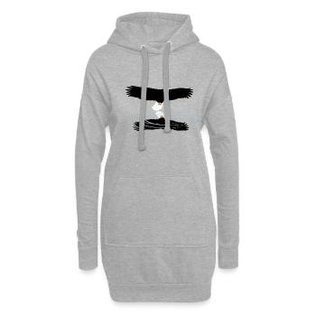 Reflet de pygargue à queue blanche animaux drôles fun4m3animal - Sweat-shirt à capuche long Femme - gris chiné - Devant