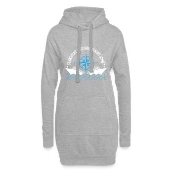 Sehnsucht Aufs Kreuzfahrt Schiff Urlaub - Hoodie-Kleid - Grau meliert - Vorne