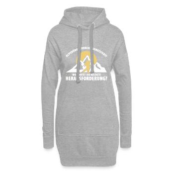 Alpenüberquerung Für Alpenüberquerer Wanderin Wand - Hoodie-Kleid - Grau meliert - Vorne