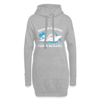 Positiv Auf Kreuzfahrt Fieber Getestet Geschenk - Hoodie-Kleid - Grau meliert - Vorne