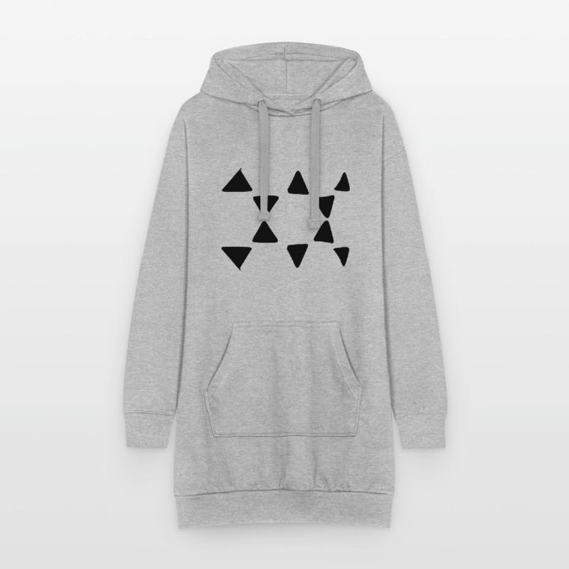 Triangular Pattern Triangular Shapes Hoodie Dress
