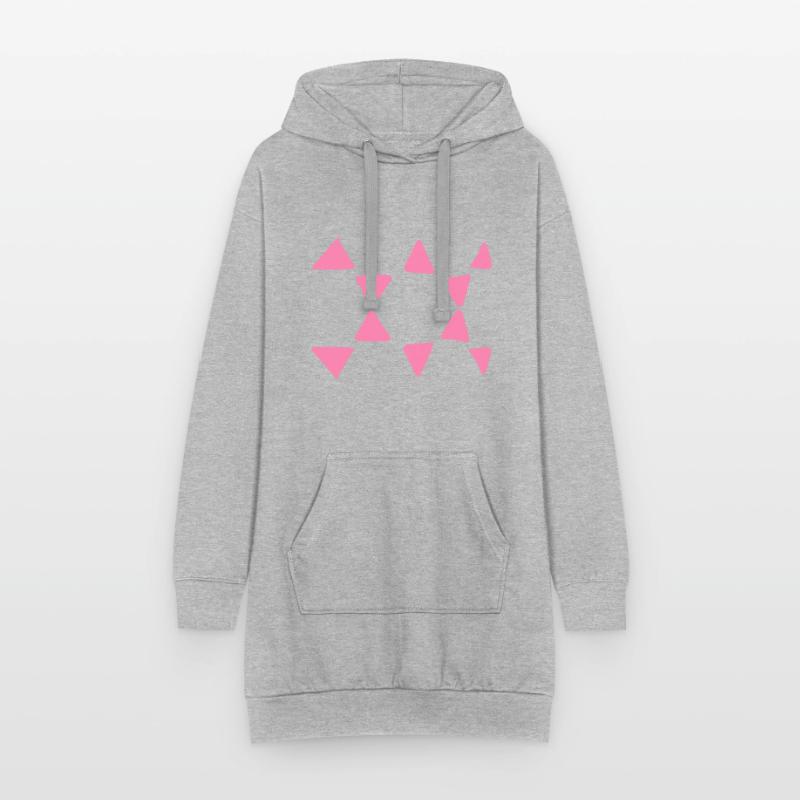 Triangular Pattern Triangular Shapes Hoodie Dress