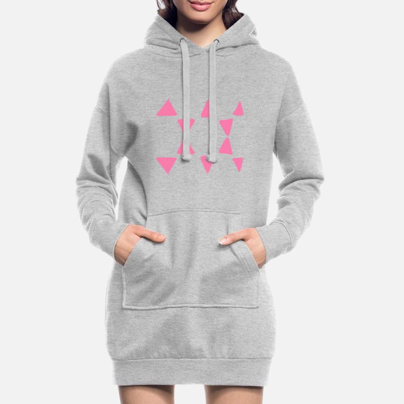 Triangular Pattern Triangular Shapes Hoodie Dress