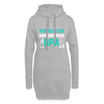 Gartenzwerg Für Gartenzwerg Liebhaber Gärtner Lust - Hoodie-Kleid - Grau meliert - Vorne