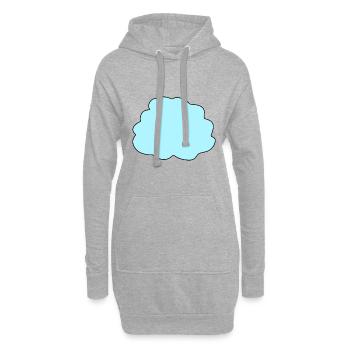 wolke blau symbol - Hoodie-Kleid - Grau meliert - Vorne