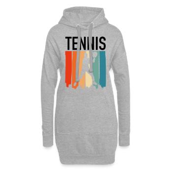Joueur de tennis rétro tennis vintage - Sweat-shirt à capuche long Femme - gris chiné - Devant