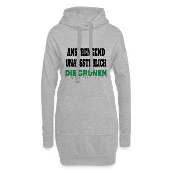 Witze Grüne Die Grünen Habeck Baerbock Partei - Hoodie-Kleid - Grau meliert - Vorne