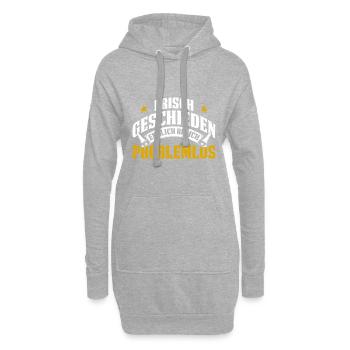 Frisch Geschieden Endlich Bin Ich Problemlos - Hoodie-Kleid - Grau meliert - Vorne