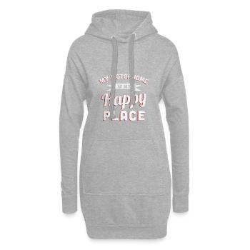 Mein Wohnmobil ist mein Happy Place - Hoodie-Kleid - Grau meliert - Vorne
