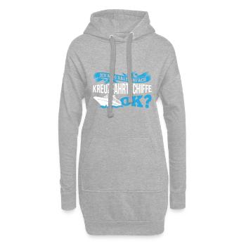 Ich Mag Halt Einfach Kreuzfahrtschiffe Ok - Hoodie-Kleid - Grau meliert - Vorne