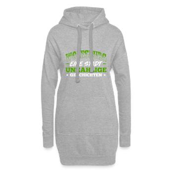 Wolfsburg Eine Stadt Unzählige Geschichten Heimatv - Hoodie-Kleid - Grau meliert - Vorne