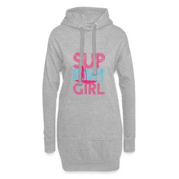 Stand up paddle girl - Hoodie-Kleid - Grau meliert - Vorne