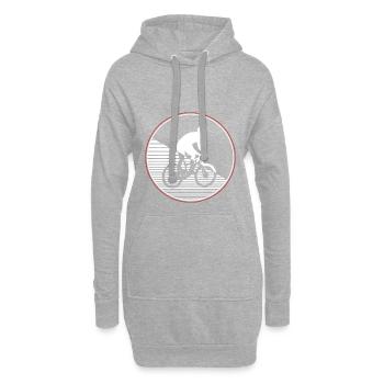 mountain bike - Hoodie Dress - heather grey - Front