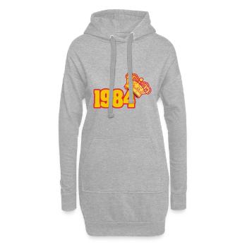 Geboren im Jahre 1984 - Hoodie-Kleid - Grau meliert - Vorne