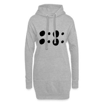 Motifs Cercles Cercles Formes - Sweat-shirt à capuche long Femme - gris chiné - Devant