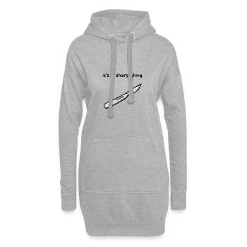 c'est une chose pointue | Design disant soins des pieds motif - Sweat-shirt à capuche long Femme - gris chiné - Devant