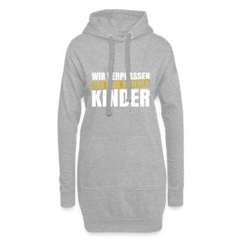 Wir Verprassen Das Erbe Unserer Kinder - Hoodie-Kleid - Grau meliert - Vorne