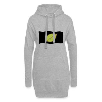 Icône Drapeau Feuille Vert Nature - Sweat-shirt à capuche long Femme - gris chiné - Devant