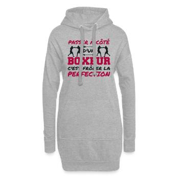 Perfektion Boxer Humor Boxer Mann - Hoodie-Kleid - Grau meliert - Vorne