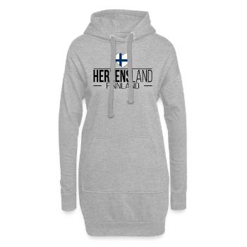 Herzensland Finnland Skandinavien Urlaub Reise - Hoodie-Kleid - Grau meliert - Vorne