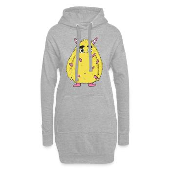 Monster - Hoodie-Kleid - Grau meliert - Vorne
