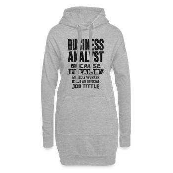 Business Analyst - Hoodie-Kleid - Grau meliert - Vorne