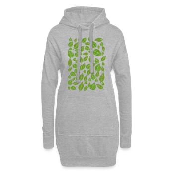 Blätter Baum Wald Natur - Hoodie-Kleid - Grau meliert - Vorne