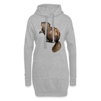 Bieber - Hoodie-Kleid - Grau meliert - Vorne