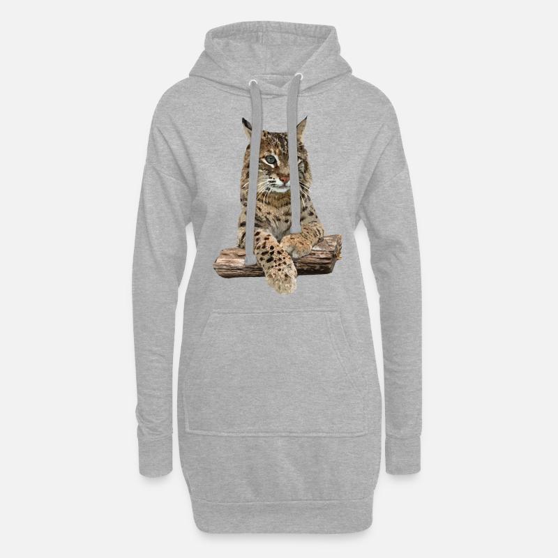 Luchs - Hoodie-Kleid - Grau meliert