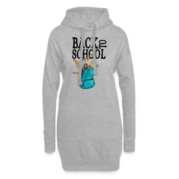 Zurück zur Schule - Hoodie-Kleid - Grau meliert - Vorne