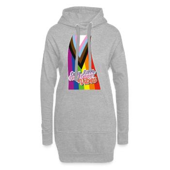 Pride Spectrum: LGBTQIA+ Celebration - Hoodie-Kleid - Grau meliert - Vorne