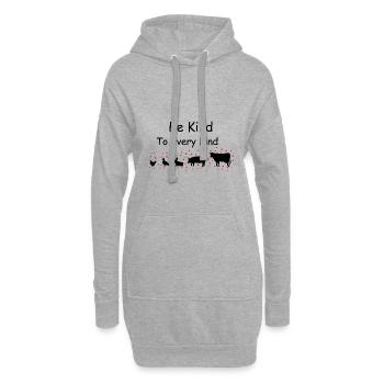 Vegan Vegetarisch Veganismus Tierlieb Tierrechte - Hoodie-Kleid - Grau meliert - Vorne