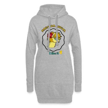 Professeur Lupita - Sweat-shirt à capuche long Femme - gris chiné - Devant