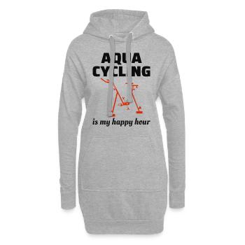 Aqua Cycling Schwimmbad Fitness Training Coach - Hoodie-Kleid - Grau meliert - Vorne