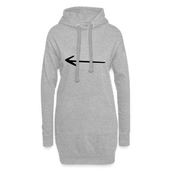 Flèche dessin croquis noir - Sweat-shirt à capuche long Femme - gris chiné - Devant