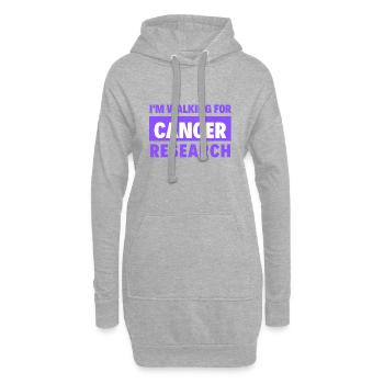 Cancer Research - Hoodie-Kleid - Grau meliert - Vorne