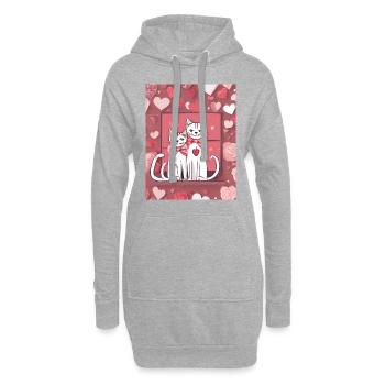 The Loving Cats - Hoodie-Kleid - Grau meliert - Vorne