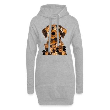 Doggy style - Hoodie-Kleid - Grau meliert - Vorne