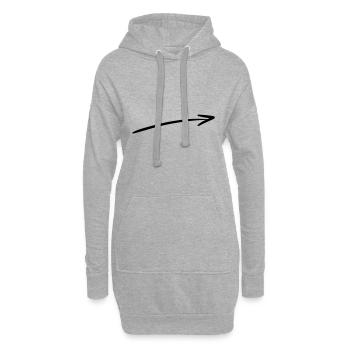 Pfeil Zeichnung Skizze schwarz - Hoodie-Kleid - Grau meliert - Vorne