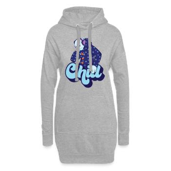 Chill Cool Fun Bonhomme de neige hiver Neige Cadeau de Noël - Sweat-shirt à capuche long Femme - gris chiné - Devant