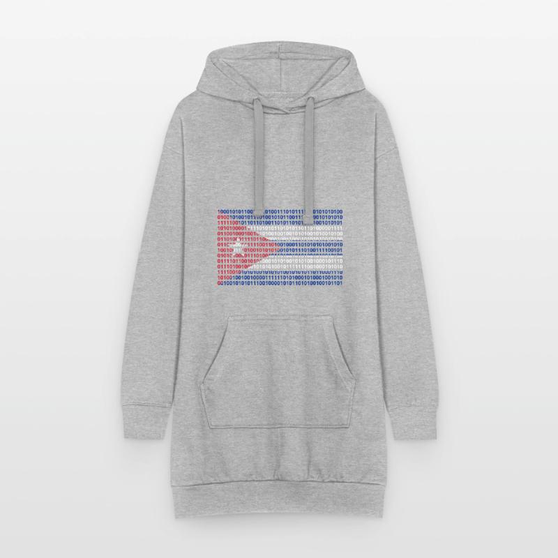 Cuba Flag Binary Code Bit Bytes Binary Computer Science PC Hoodie Dress