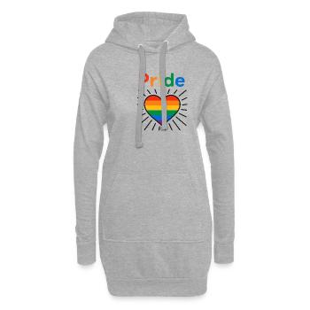 Pride Heart - Hoodie-Kleid - Grau meliert - Vorne