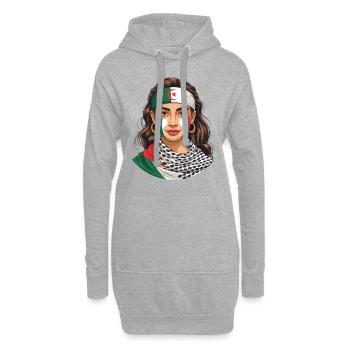 Algerisch Algerisch Frau Palästina - Hoodie-Kleid - Grau meliert - Vorne