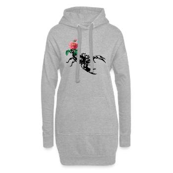 Scorpio Rose - Hoodie-Kleid - Grau meliert - Vorne