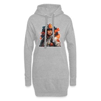 Pompier/Incendie/Incendie/Extinction/Héros - Sweat-shirt à capuche long Femme - gris chiné - Devant