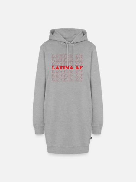 Latina Af - Hoodie-Kleid - Grau meliert