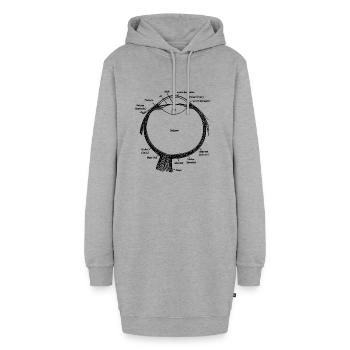 Augenoptiker Optiker Augenarzt - Hoodie-Kleid - Grau meliert - Vorne